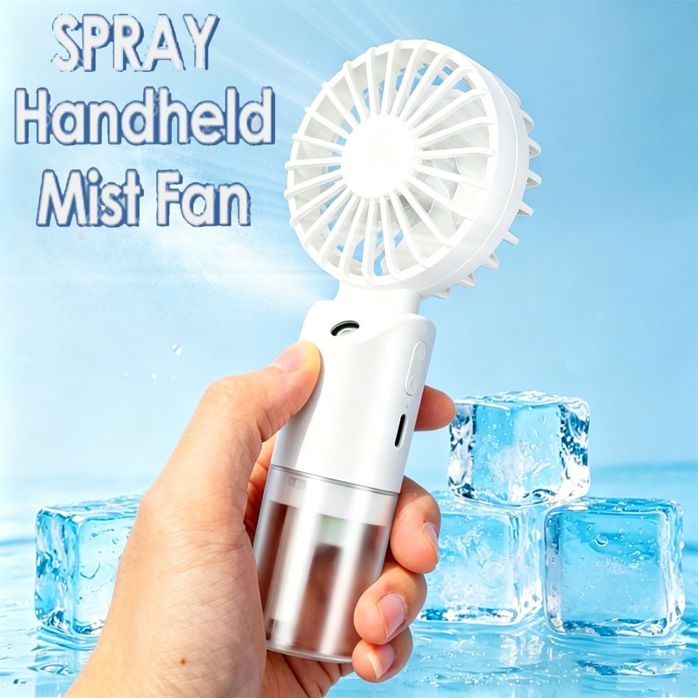 Portable Handheld Misting Fan Desktop Humidifying Adjustable Speed Humidifier gallery