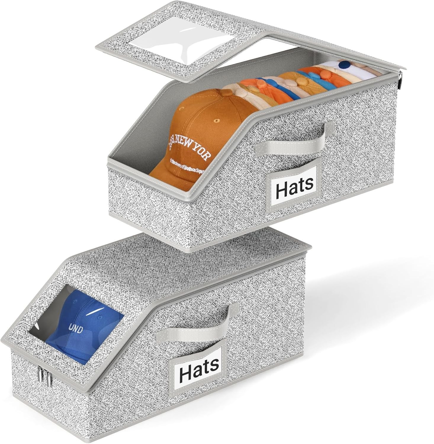 2 PCS Stackable Hat Storage for Baseball Caps, Holds up to 24 Caps Hat Organizer gallery