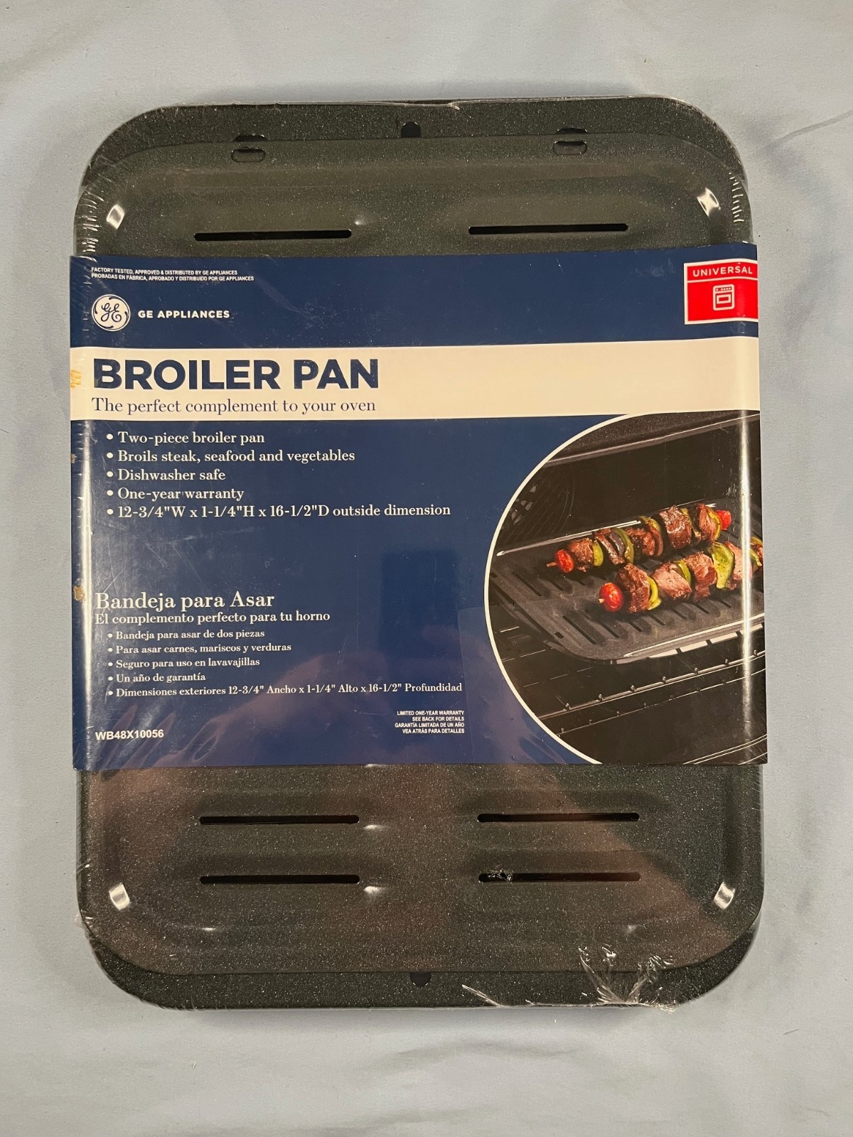 GE WB48X10056 Two Piece Broiler Pan | Genuine OEM Replacement Part, New - Sealed gallery