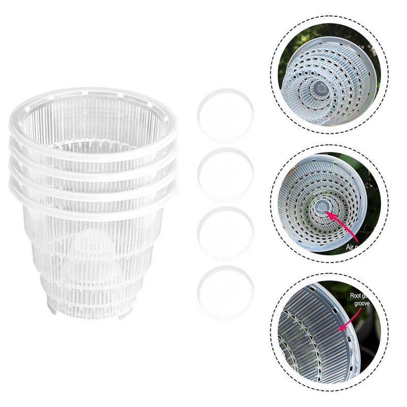 Clear Plastic Orchid Pots with Root Control Technology for Strong Growth gallery