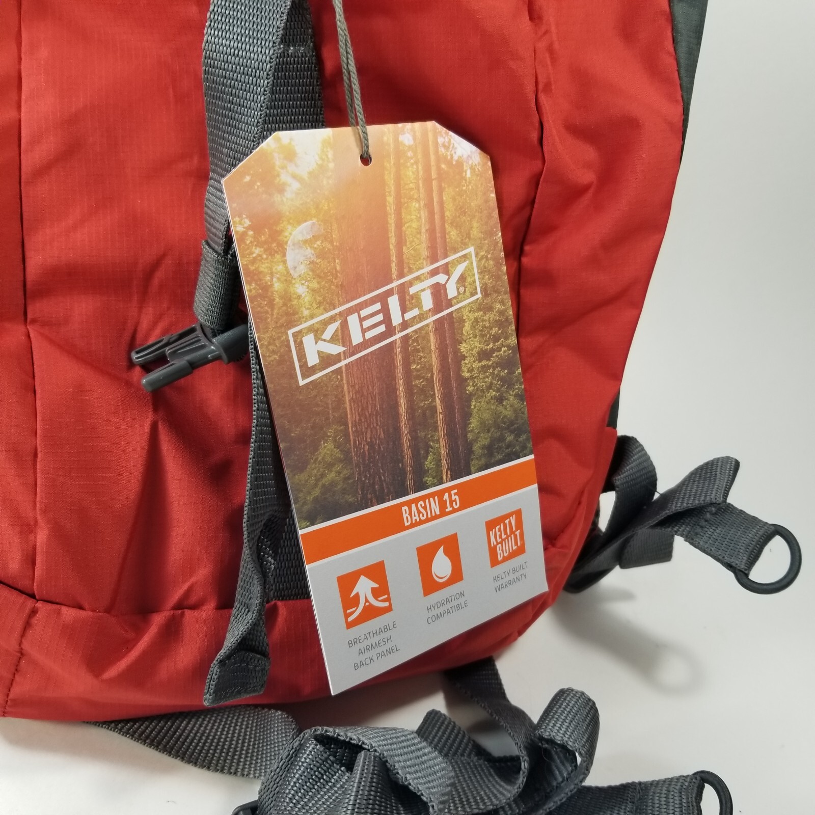 Kelty Basin 15L Backpack Red/Grey (Reg. $60) With Tags 2