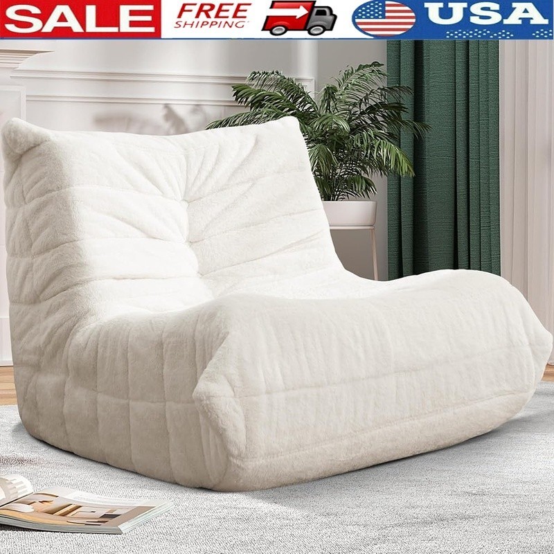 Ergonomic High-Density Memory Foam Bean Bag Chair Gaming Reading Relaxing New