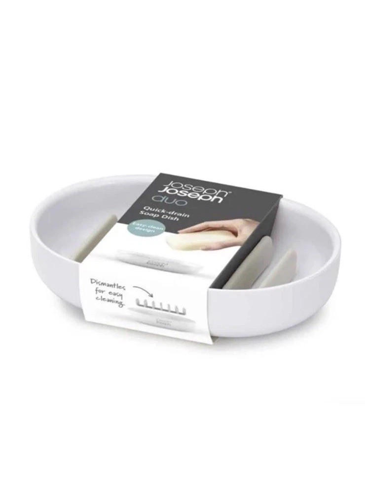 Joseph Joseph Duo Quick Drain Soap Dish - White gallery