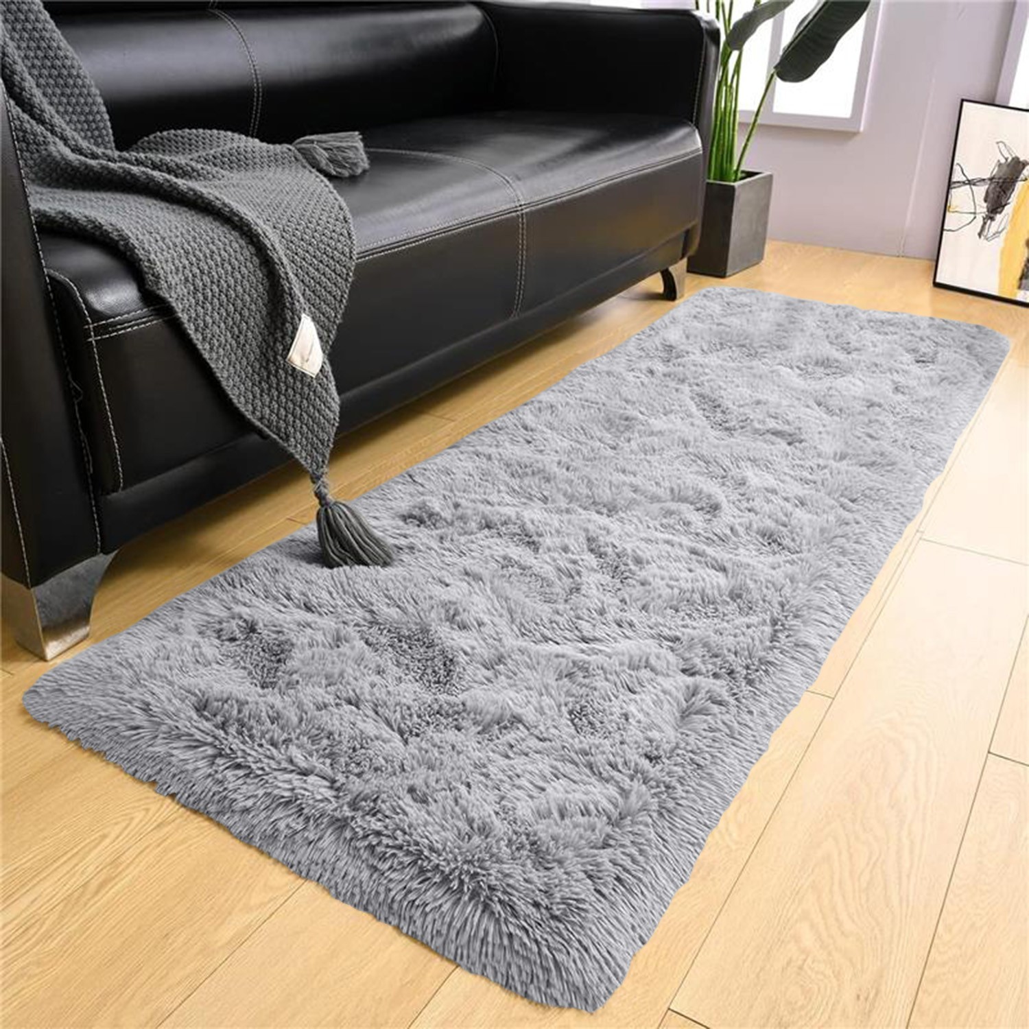 Bedside Bedroom Rugs Super Soft Fluffy Shaggy Rug Non Slip Carpet Floor Mats USA gallery