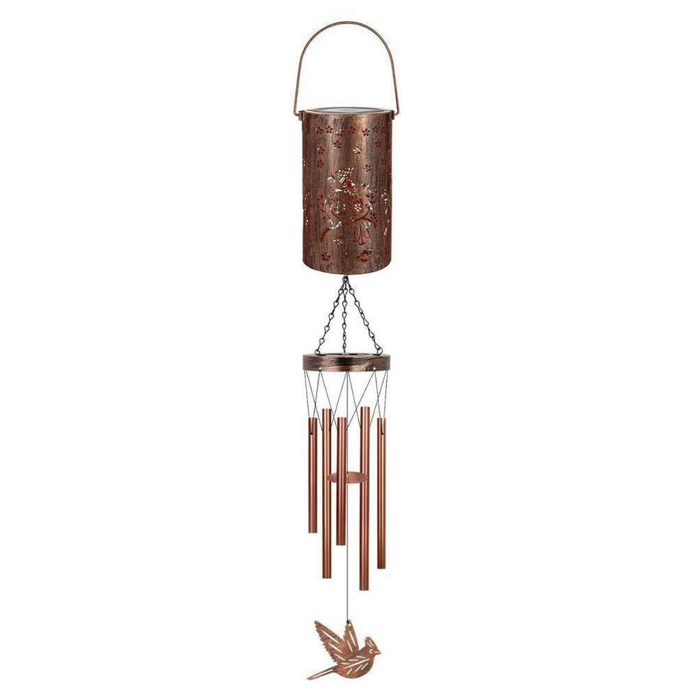 35 In. Metal Cardinal Wind Chimes for Outside gallery