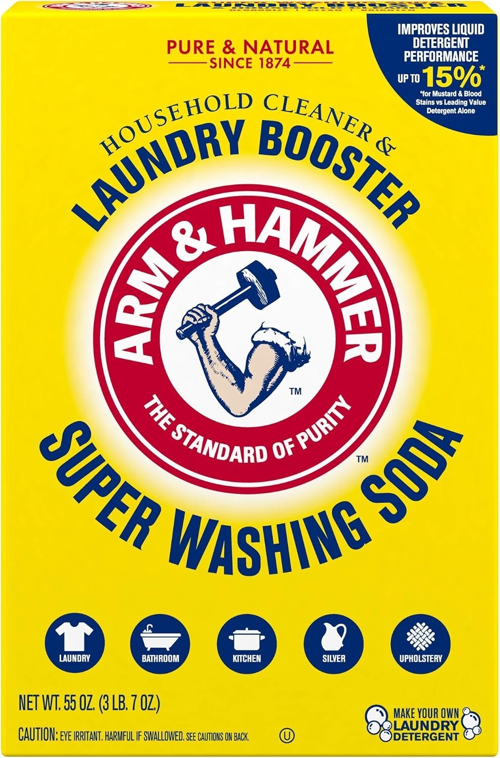 ARM & HAMMER Super Washing Soda Laundry Booster Household Cleaner 55 Oz gallery