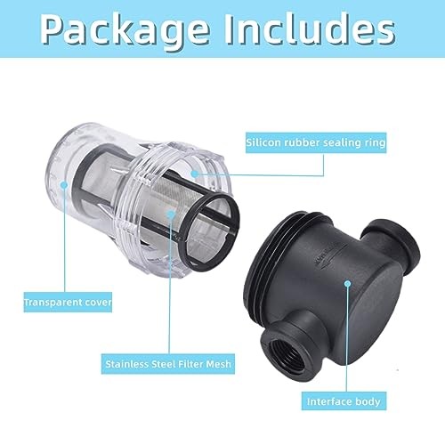 Inline Strainer with 100 Mesh Stainless Steel Filter Screen, 1/2" Female NPT gallery