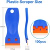 4 Pcs Plastic Razor Blade Scraper and 100 Pcs Blades, Remove Label Decal Tool， gallery