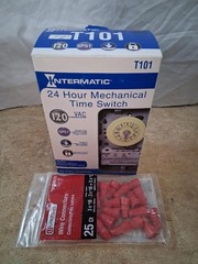 Intermatic T101 24-Hour Mechanical Time Switch 120 VAC 60Hz, & Connectors NEW