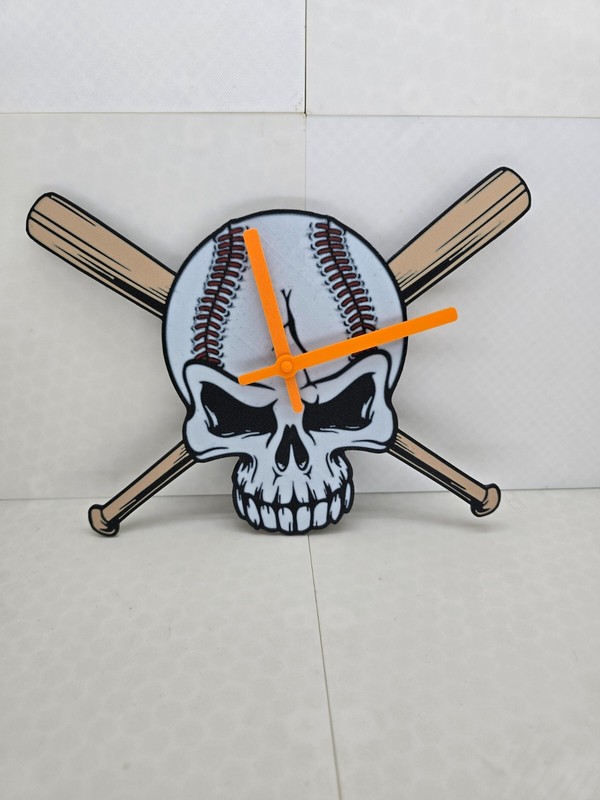 Skull Baseball Clock gallery