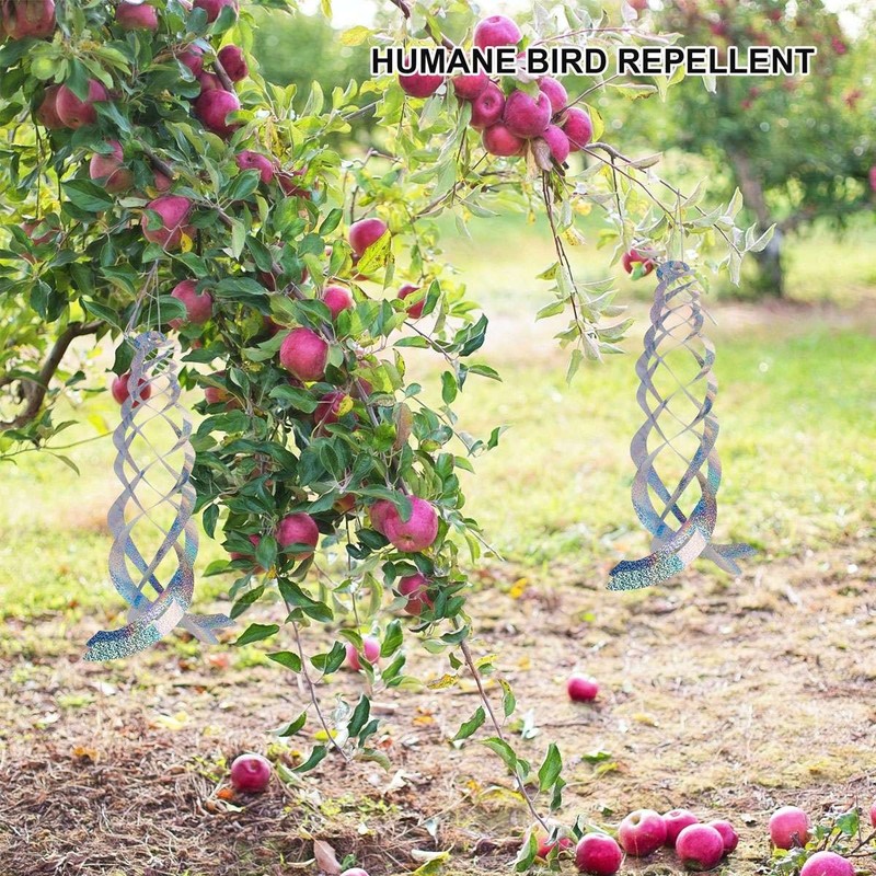 Reflective Bird Repellent Discs Keep Birds Away Pigeon Hawk Goose Deterrent 17in gallery