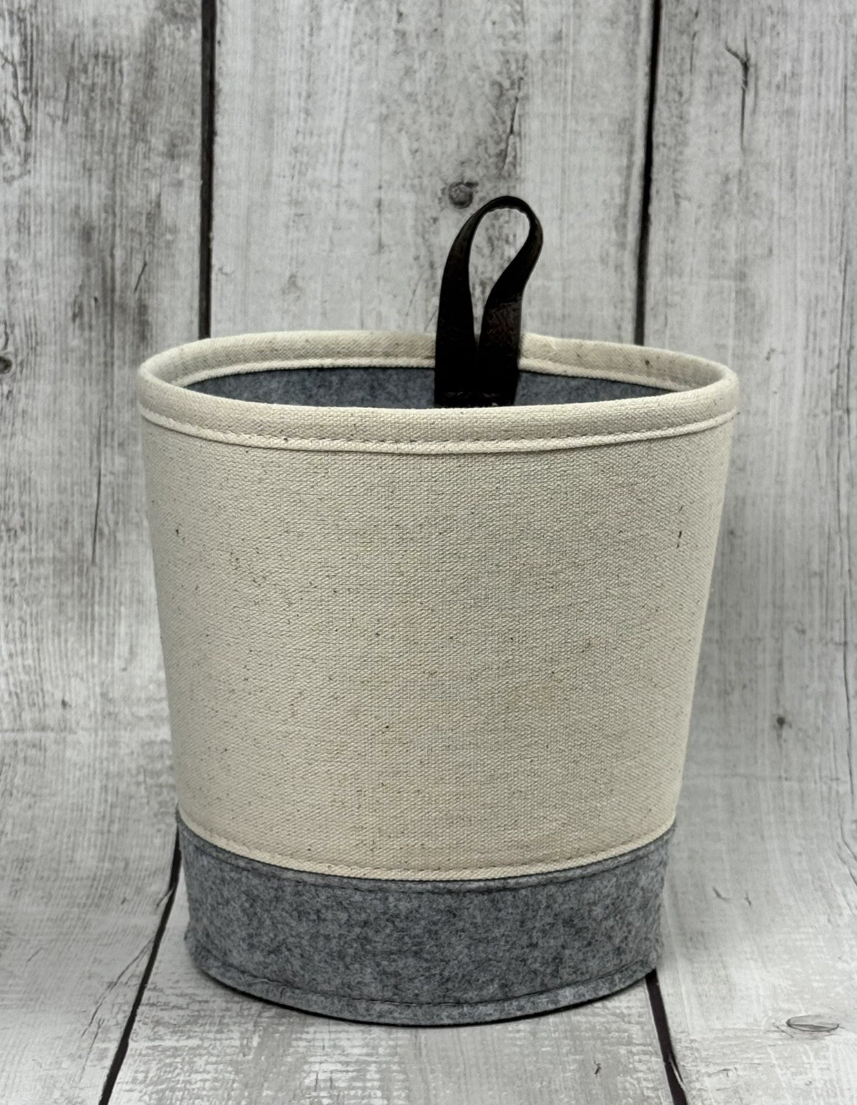 Thirty One Felt Hanging Bin Natural Brushed Felt gallery