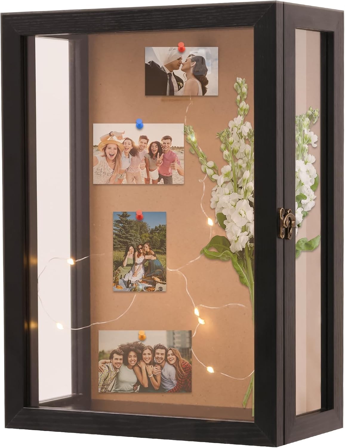 Black 11x15 Inch Deep Shadow Box Frame Wall Mounted Depth 5 In. Display Case New gallery