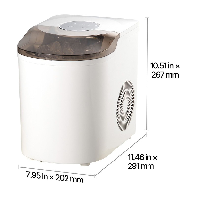 Compact 2-Size Ice Maker 7 Cubes/6 Min, 26lb/Day gallery
