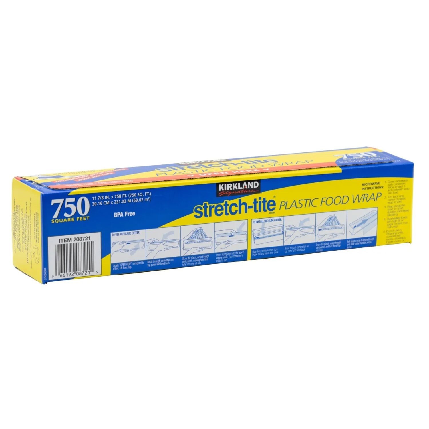 Kirkland Signature Stretch Tite Plastic Food Wrap 11 7/8 Inch X 750 SQ. FT gallery