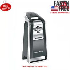 Hamilton Beach Smooth Edge Automatic Electric Can Opener, Black & Stainless, NEW