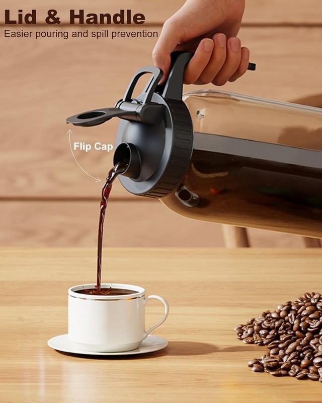 Cold Brew Coffee Maker 64oz, Iced Coffee Maker with 304 Stainless Steel Filte... gallery