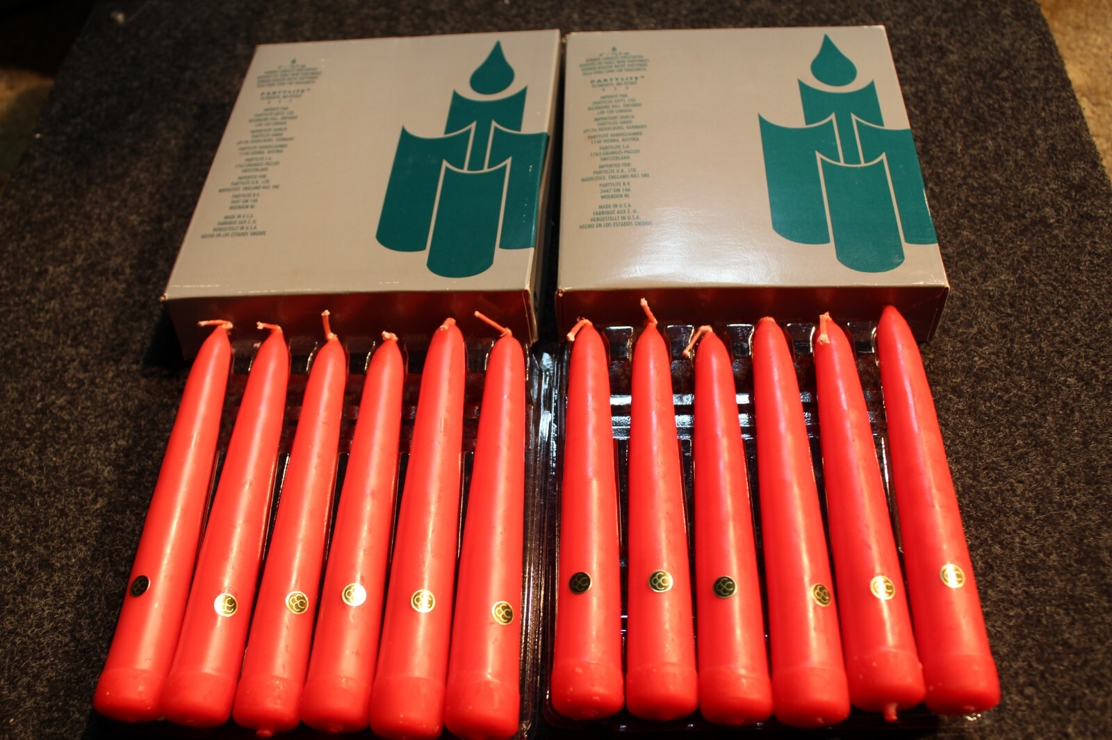 PartyLite unscented 6" tapered dinner candles (18) total P0620 (12) P0664 (6) gallery