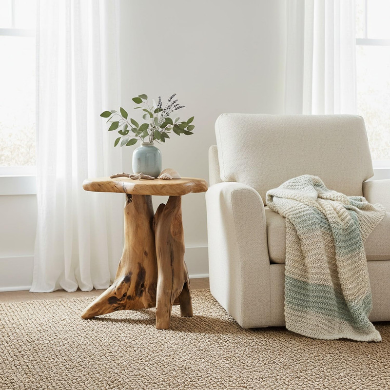 Rustic Natural Tree Stump Stool - 19'' Accent Table & Plant Stand gallery