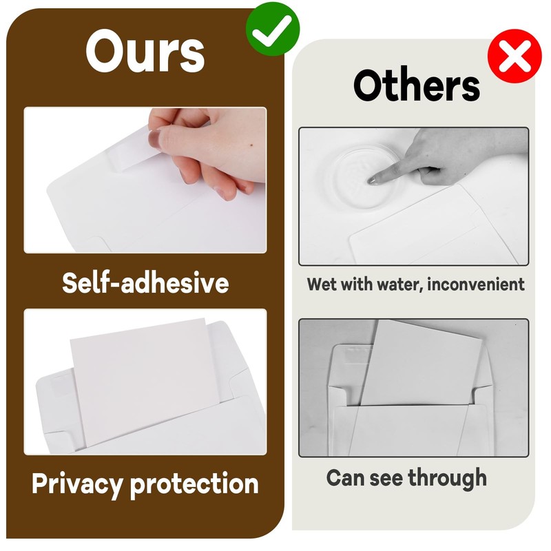 1000 Pcs A4 Envelopes with Self Adhesive 4.25x6.25 In White Invitation Envelo... gallery
