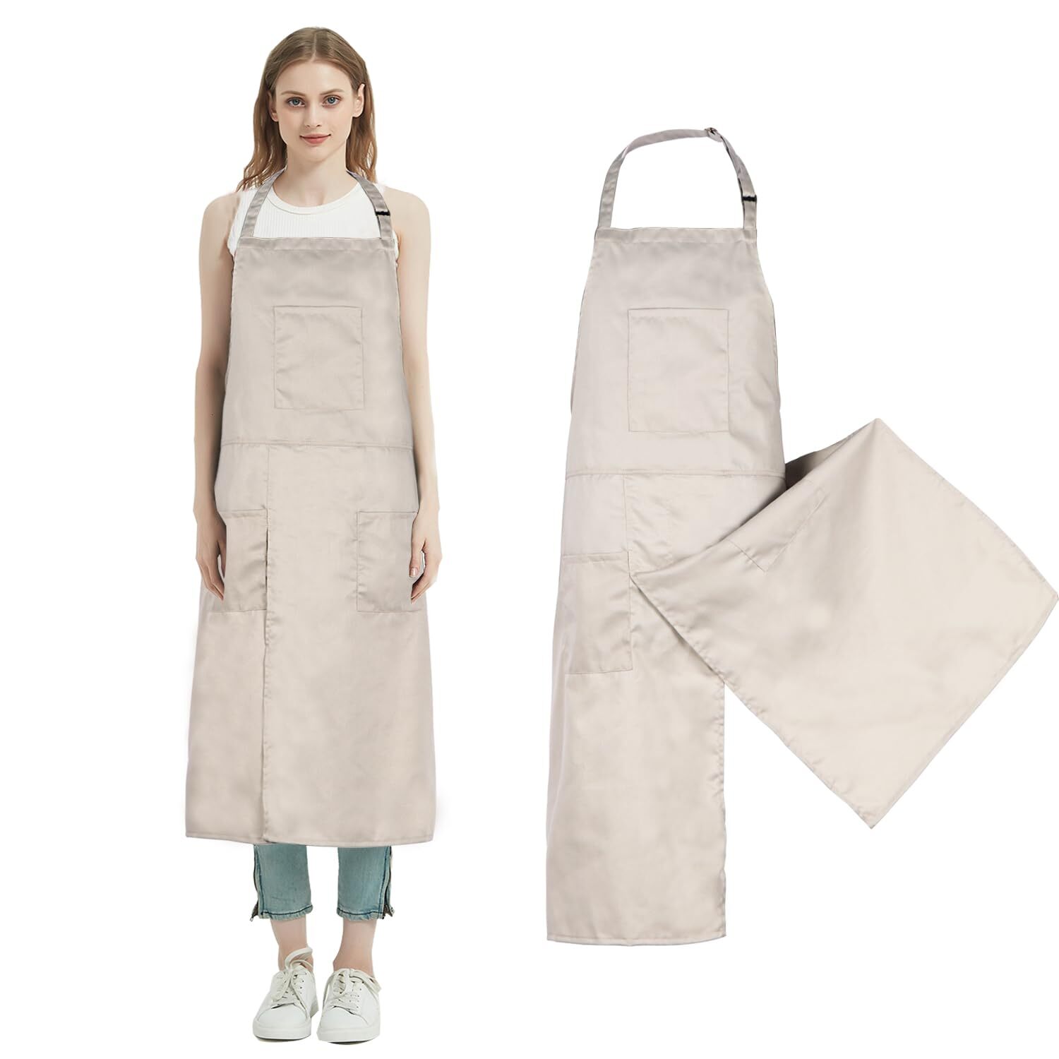 Pottery Split-Leg Make Ceramic Apron Long Split-Leg Artist Painting Apron wit... gallery
