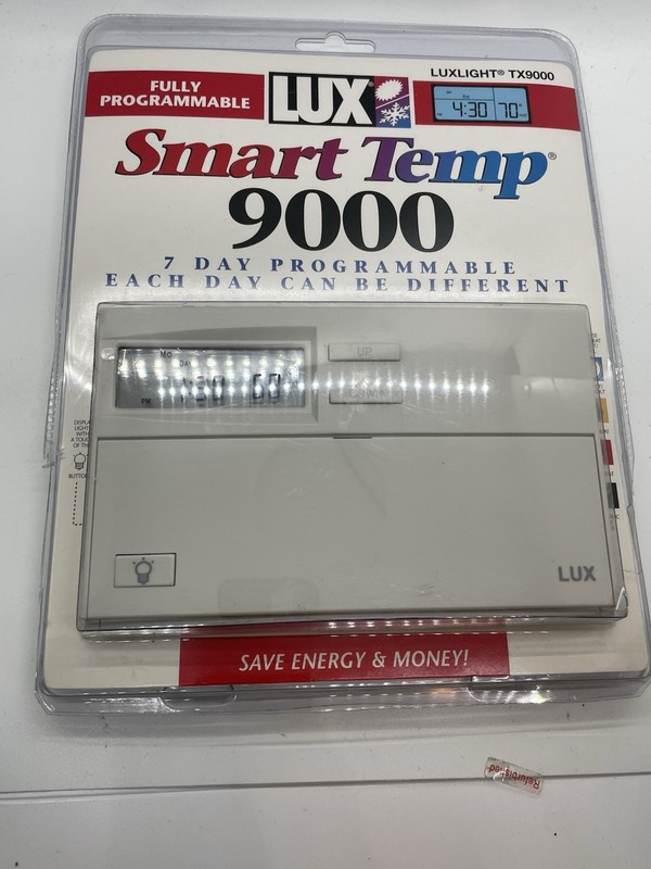 LUX TX9000 Smart Temp 7-Day Programmable Thermostat BRAND NEW OPEN PLASTIC gallery