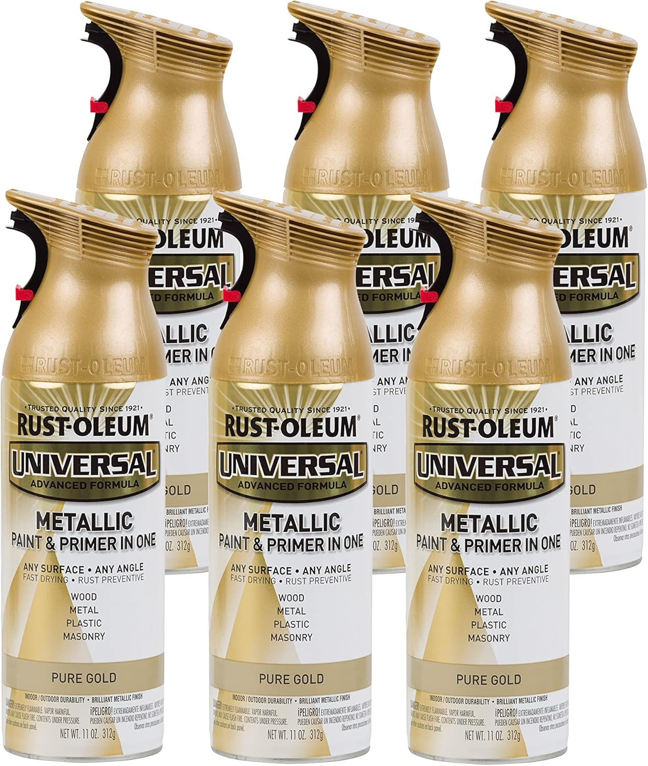 245221 Universal All Surface Metallic Spray Paint, 11 Oz, Pure Gold gallery