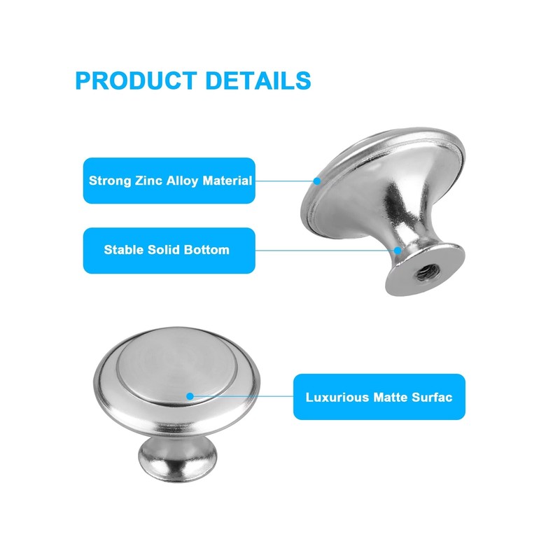 10PCS Cabinet Knobs Brushed Nickel Drawer Pulls Door Handles Kitchen Hardware gallery