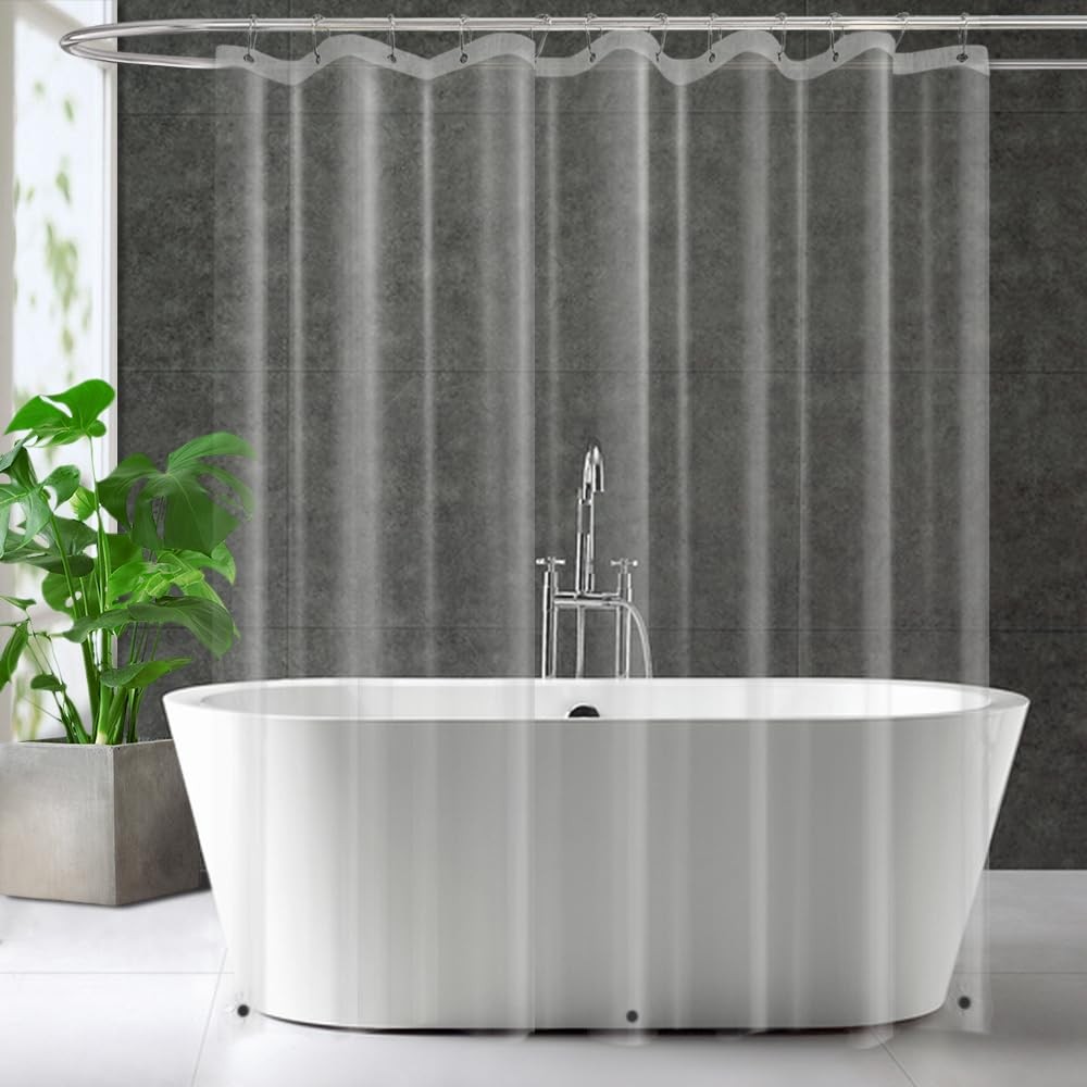 ZEMAHOME Extra Long Clear Plastic Shower 72"W x 80"L (Pack of 1), A01-clear gallery