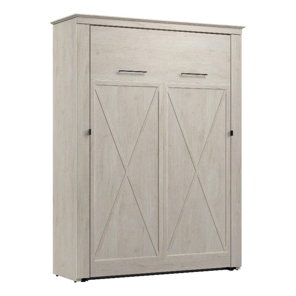 Pemberly Row 63"W Full Murphy Bed - Engineered Wood in White gallery