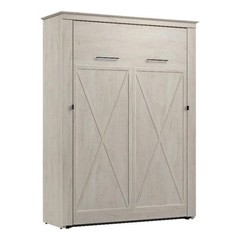 Pemberly Row 63″W Full Murphy Bed – Engineered Wood in White