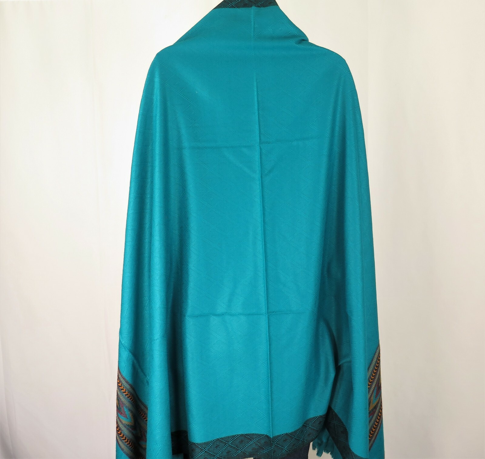 Yak+Sheep Wool Blend|Shawl/Throw|Hand Loomed|Kullu|Color: Turquoise gallery