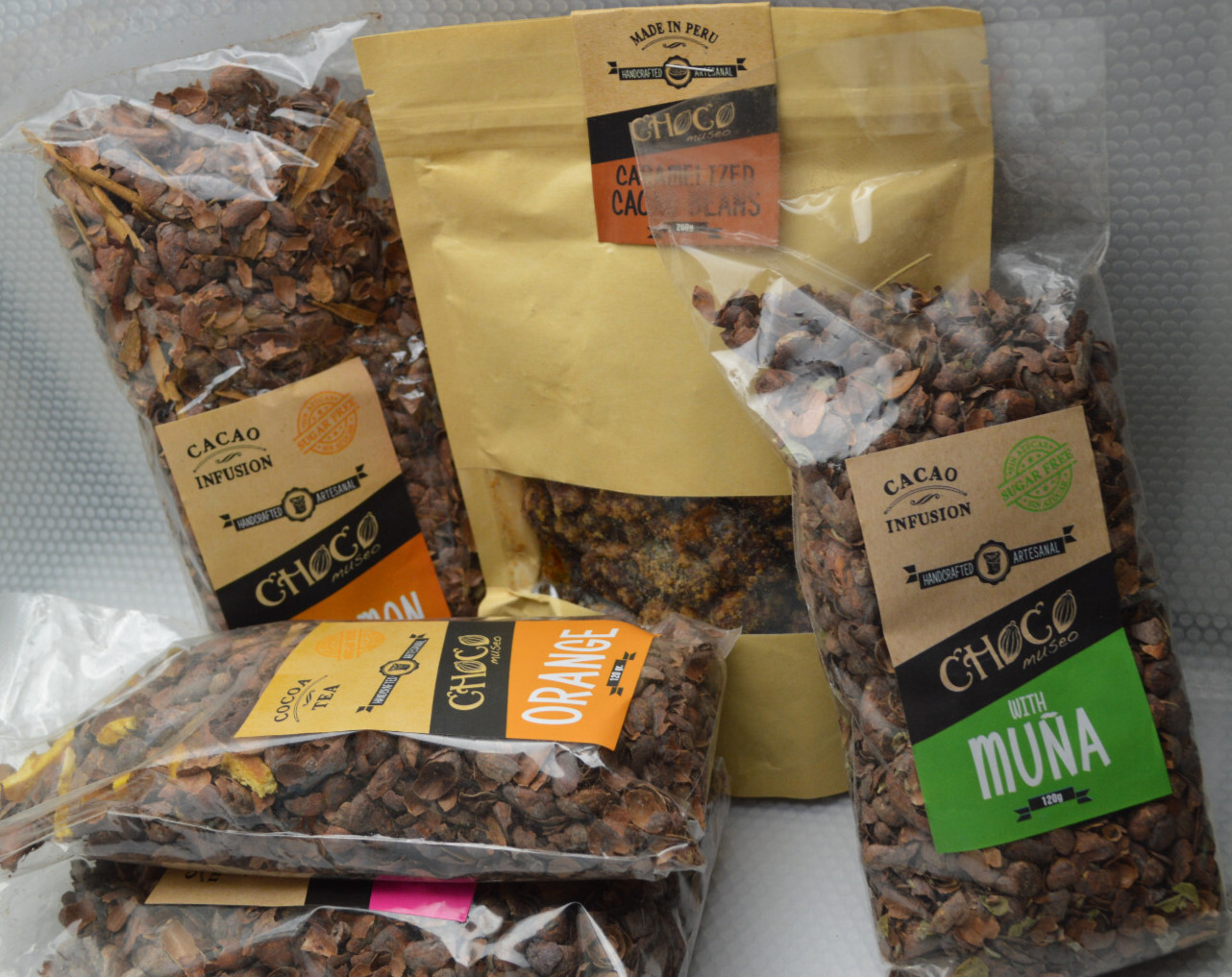 Peruvian Cacao Beans CHOCO Museo, Artesanal Choco Caramelized Beans, Nibs choose gallery