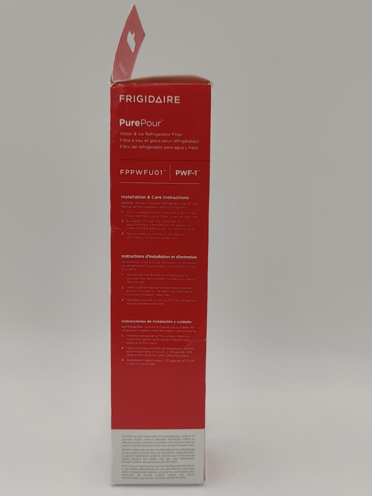 Frigidaire Model PWF-1 FPPWFU01 Replacement Refrigerator Water & Ice Filter NEW gallery