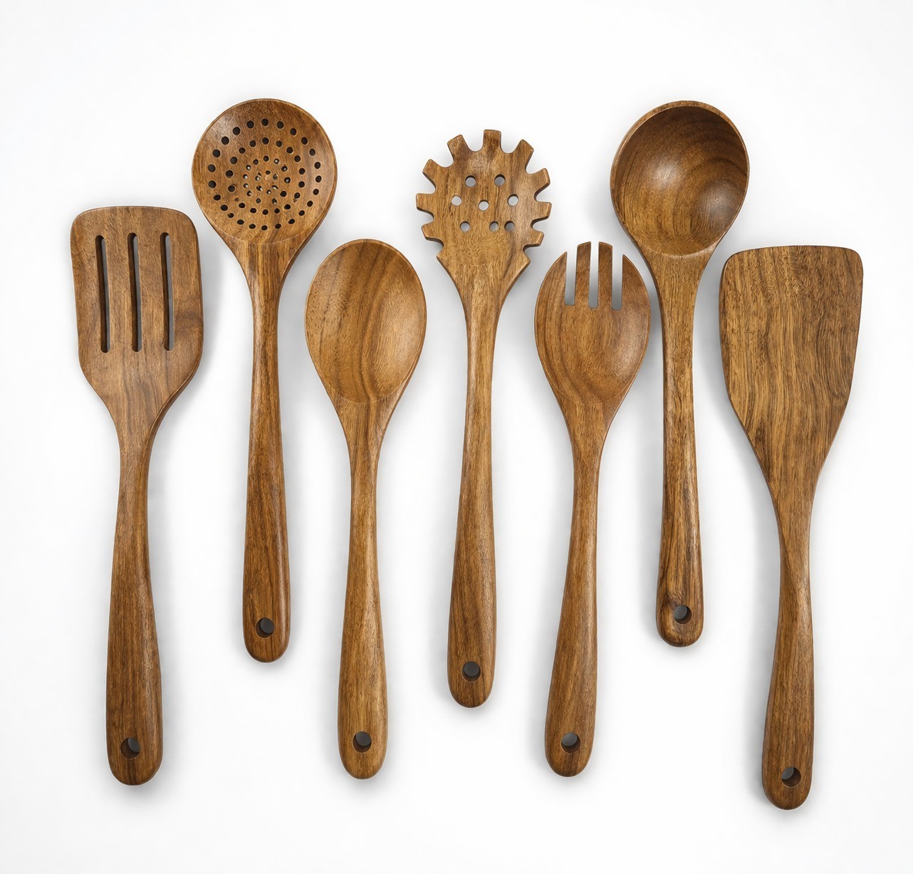 Wooden Cooking Utensils Set Non Toxic Eco Friendly Kitchen Tools Spoon Spatula gallery