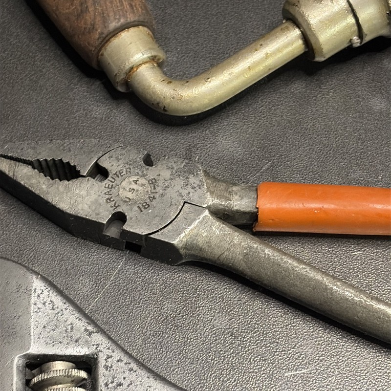 Mixed Brands Tool Set Pliers, Adjustable Saw Brace For Parts Millers Falls Rasp gallery