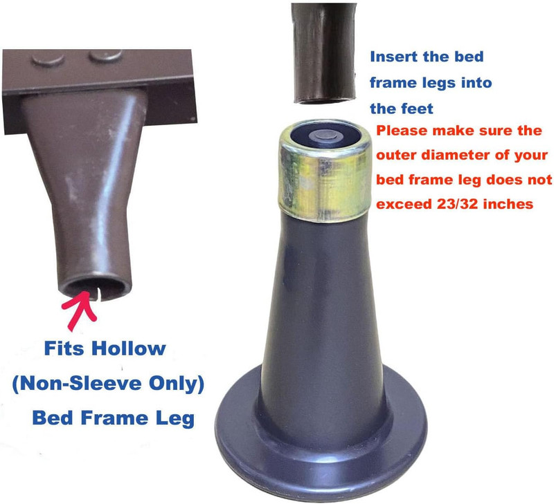6PCS Reinforced Replacement Bed Frame Feet to Replace Wheels. Easy to Install, P gallery