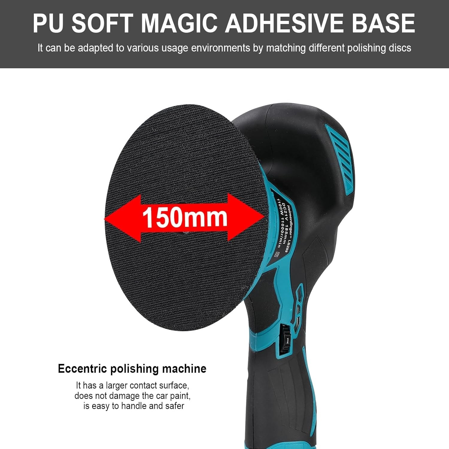 Cordless Car Polisher Kit 6 Inch Orbital Buffer 6 Speed Adjustable for Cars gallery