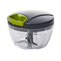 Portable Hand Pull String Garlic Mincer, Manual Food Chopper, Onion Chopper