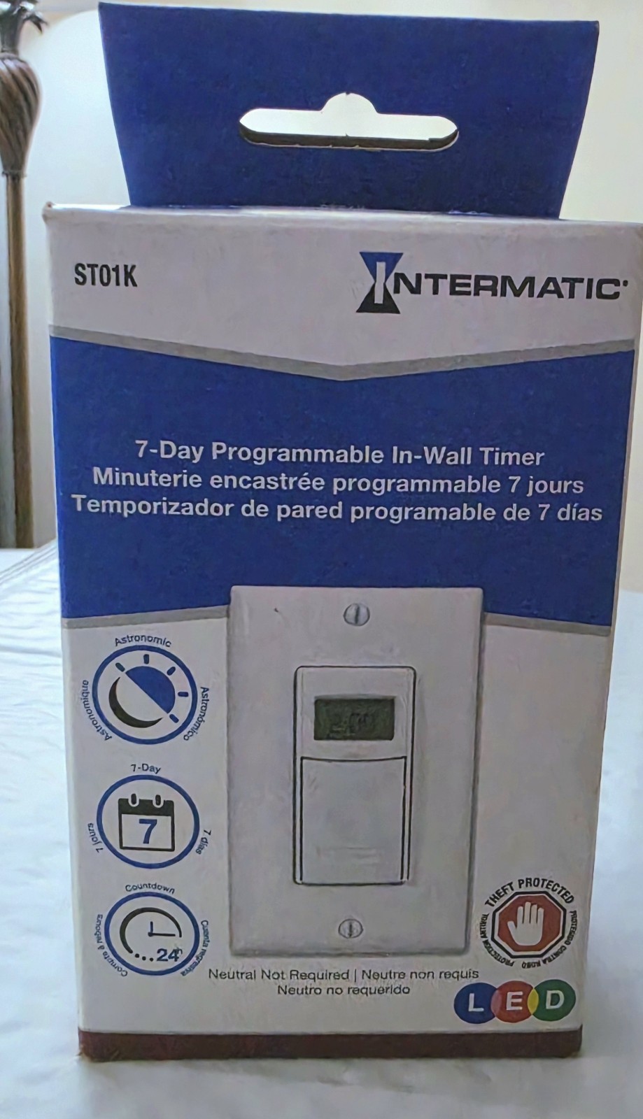 Intermatic ST01K Astronomic 7-Day Programmable Digital In-Wall Timer *NEW* gallery