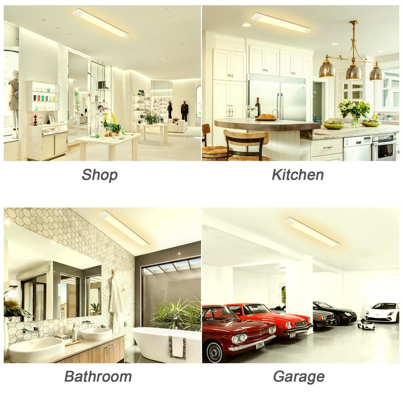 LED Batten Low Profile Fluorescent Ceiling Tube Light 6500K 54W 2FT 4FT 5FT 6FT gallery