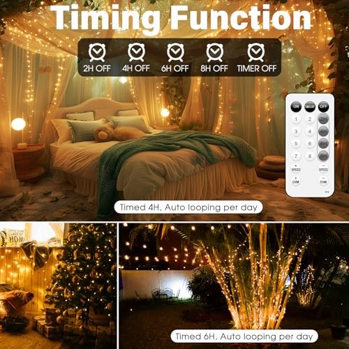 Fairy Lights Plug in 66FT 200 LED USB Twinkle Lights for Bedroom Warm White gallery