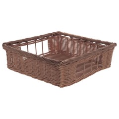 HUBERT Storage Basket Square Dark Brown – 18″L x 18″W x 5 1/2″H