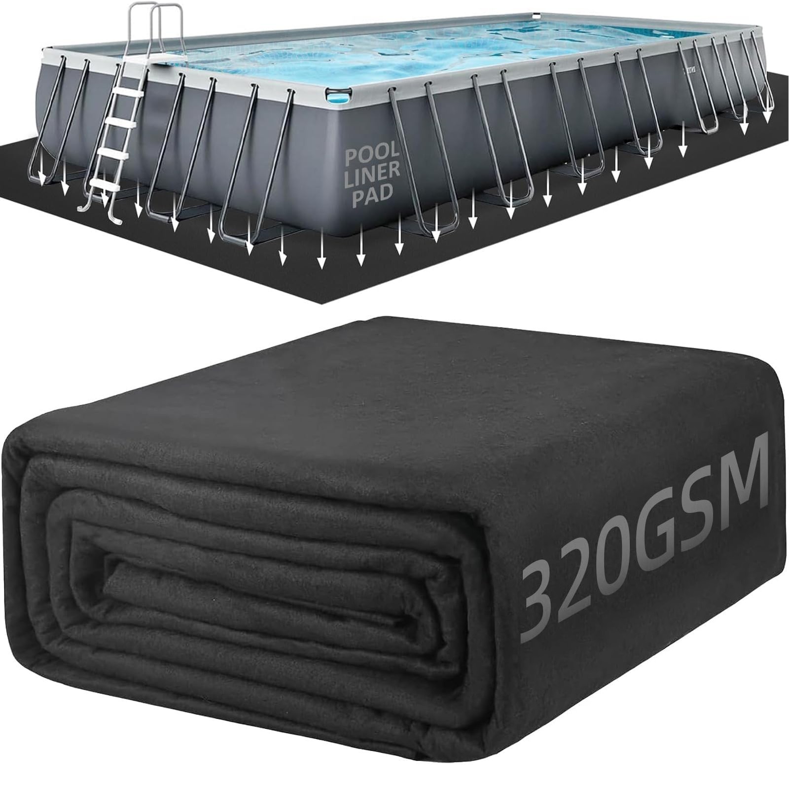 12' x 24' Rectangle Pool Liners for Above Ground Pools - Durable, Easy Install gallery