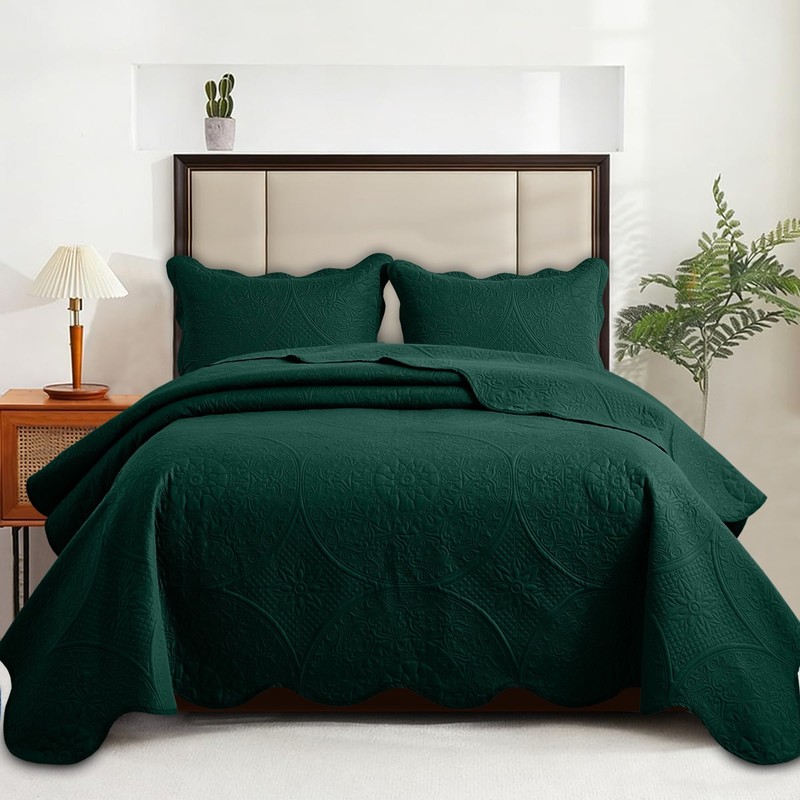 Luxurious Quilt Bedspread Bedding Set Queen King Size Coverlet Comforter Sets US gallery