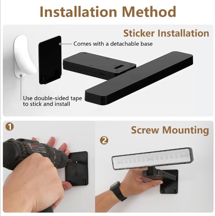 Picture Lights for Wall,Wireless Battery Operated Picture Light,Art Gallery L... gallery