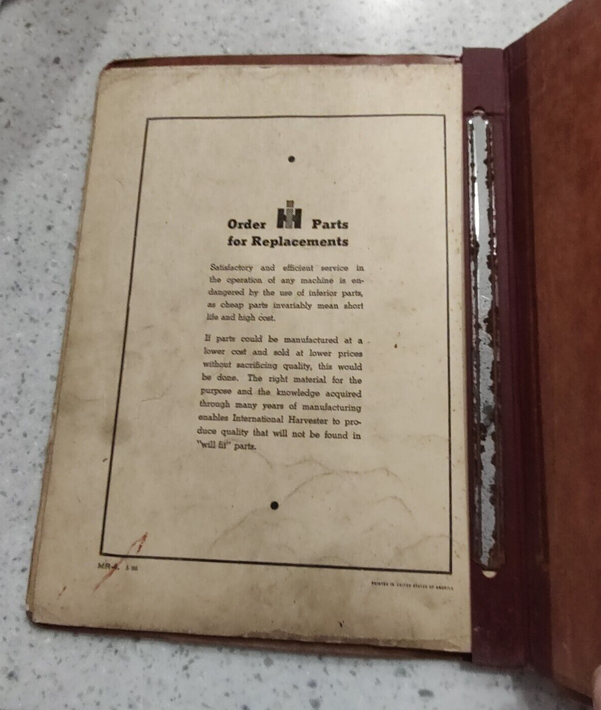 INTERNATIONAL HARVESTER - SIDE-MOUNTED MOWERS - PARTS CATALOG MANUAL gallery