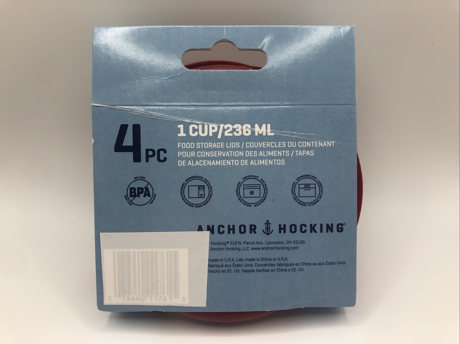 Anchor Hocking Snugfit 4pc 1 Cup/236ml Food Storage Lids gallery