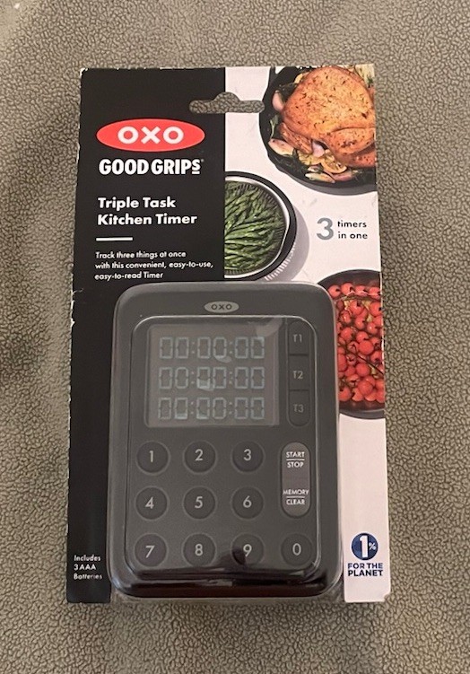 OXO Good Grips Digital Triple Kitchen Timer - Black BSCS New Sealed Clean Box gallery
