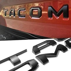 Tacoma 2016-2023 3D Tailgate Insert Letters – Matte Black Emblems